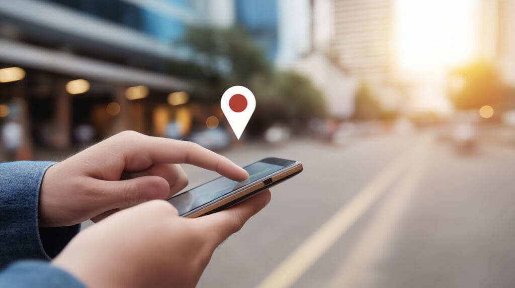 Mobile device finding location
